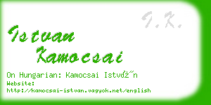 istvan kamocsai business card